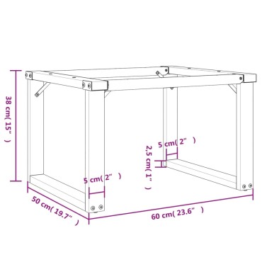 vidaXL Πόδια Τραπεζιού Σαλονιού σε Σχήμα «Ο» 60x50x38cm Χυτοσίδηρος 1 τεμ.