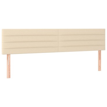 vidaXL Κρεβάτι Boxspring με Στρώμα Κρεμ 120x190cm Υφασμάτινο 1 τεμ. - Μονό