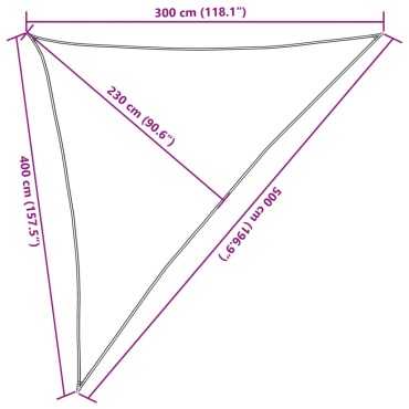 vidaXL Πανί Σκίασης Μπεζ 3 x 4 x 5 μ. από HDPE 160 γρ./μ²