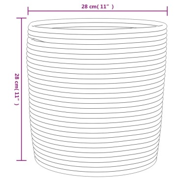 vidaXL Καλάθια Αποθήκευσης 2 Τεμ. Καφέ/Λευκό Ø28 x 28 εκ. Βαμβακερά