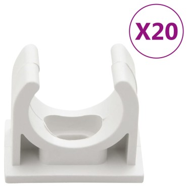 vidaXL Κανάλι Καλωδίων με Κλιπ Ø25 χιλ. 10 μ. από PVC