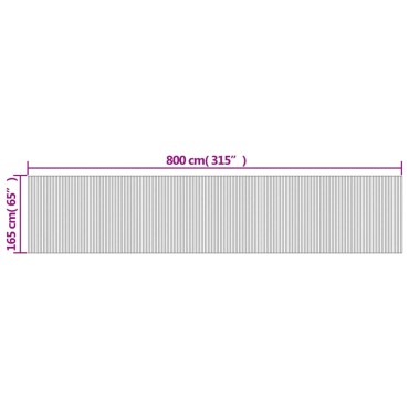 vidaXL Διαχωριστικό Δωματίου Ανοιχτό Φυσικό 165x800cm από Μπαμπού 1 τεμ.