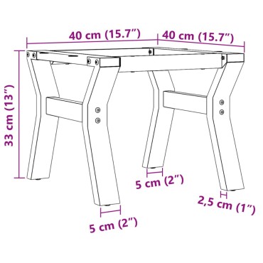 vidaXL Πόδια Τραπεζιού Σαλονιού σε Σχήμα «Y» 40x40x33cm Χυτοσίδηρος 1 τεμ.