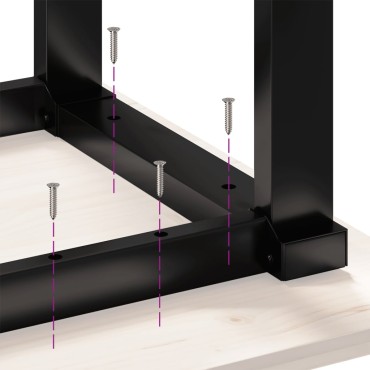 vidaXL Πόδια Τραπεζιού Σαλονιού σε Σχήμα «Ο» 50x40x73cm Χυτοσίδηρος 1 τεμ.