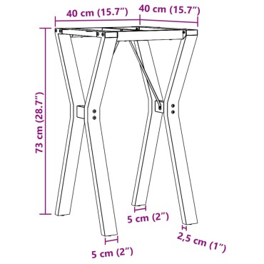 vidaXL Πόδια Τραπεζαρίας σε Σχήμα «Y» 40x40x73cm Χυτοσίδηρος 1 τεμ.