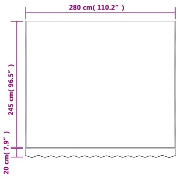 vidaXL Τεντόπανο Ανταλλακτικό Ριγέ Πολύχρωμο 3x2,5 μ.