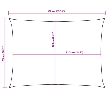vidaXL Πανί Σκίασης Ορθογώνιο Καφέ 2 x 3,5 μ. από Ύφασμα Oxford