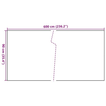 vidaXL Διαχωριστικό Βεράντας Καφέ & Μαύρο 600x90 εκ. Συνθετικό Ρατάν