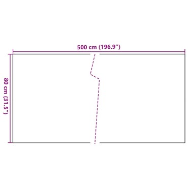 vidaXL Διαχωριστικό Βεράντας Ανθρακί 500 x 80 εκ. από Συνθετικό Ρατάν