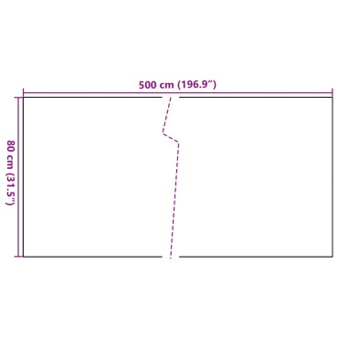 vidaXL Διαχωριστικό Βεράντας Ανθρακί 500 x 80 εκ. από Συνθετικό Ρατάν