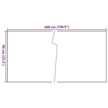 vidaXL Διαχωριστικό Βεράντας Καφέ & Μαύρο 500x90 εκ. Συνθετικό Ρατάν