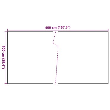 vidaXL Διαχωριστικό Βεράντας Καφέ & Μαύρο 400x100 εκ. Συνθετικό Ρατάν