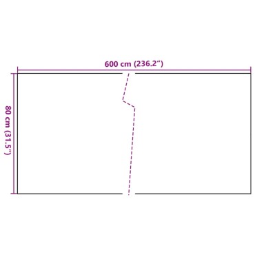 vidaXL Διαχωριστικό Βεράντας Καφέ & Μαύρο 600x80 εκ. Συνθετικό Ρατάν