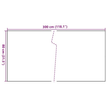 vidaXL Διαχωριστικό Βεράντας Καφέ & Μαύρο 300x80 εκ. Συνθετικό Ρατάν