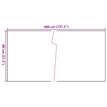 vidaXL Διαχωριστικό Βεράντας Καφέ & Μαύρο 400x80 εκ. Συνθετικό Ρατάν