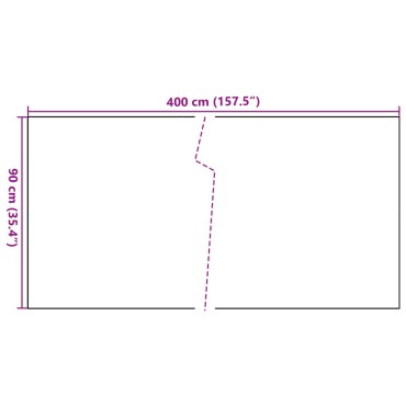 vidaXL Διαχωριστικό Βεράντας Ανθρακί 400 x 90 εκ. από Συνθετικό Ρατάν