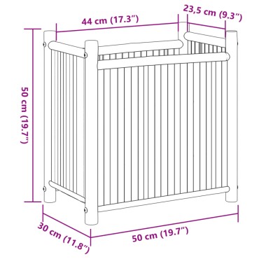 vidaXL Ζαρντινιέρα 50x30x50 εκ. από Μπαμπού