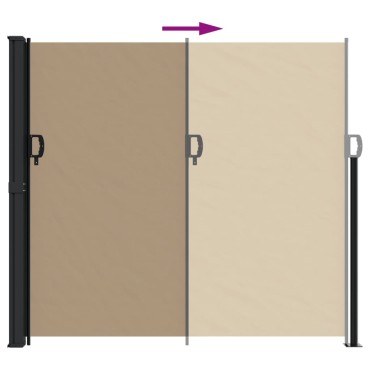 vidaXL Σκίαστρο Πλαϊνό Συρόμενο Taupe 180 x 500 εκ.