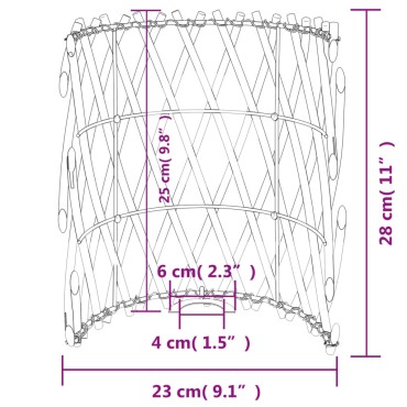 vidaXL Καπέλο Φωτιστικού Ø23x28 εκ. από Wicker