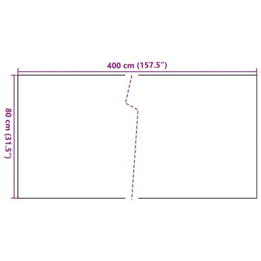 vidaXL Διαχωριστικό Βεράντας Μαύρο 400 x 80 εκ. από Συνθετικό Ρατάν