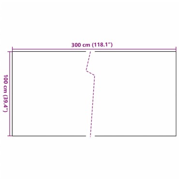 vidaXL Διαχωριστικό Βεράντας Μαύρο 300 x 100 εκ. από Συνθετικό Ρατάν