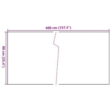 vidaXL Διαχωριστικό Βεράντας Λευκό 400 x 90 εκ. από Συνθετικό Ρατάν