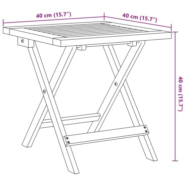 vidaXL Βοηθητικό Τραπέζι Κήπου 40x40x40cm από Μασίφ Ξύλο Ακακίας 1 τεμ.