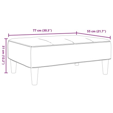 vidaXL Υποπόδιο Σκούρο Γκρι 77x55x31cm Βελούδινο 1 τεμ.