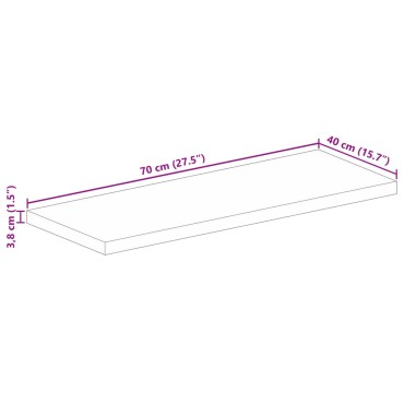 vidaXL Επιφάνεια Τραπεζιού Ορθογώνια 70x40x3,8cm Μασίφ Ξύλο Ακακίας 1 τεμ.