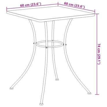 vidaXL Τραπέζι Bistro «Μωσαϊκό» Τερακότα 60x60x74cm Κεραμικό 1 τεμ.