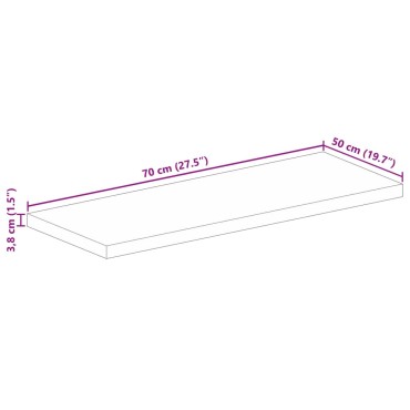 vidaXL Επιφάνεια Τραπεζιού Ορθογώνια 70x50x3,8cm Ανακυκλωμένο Ξύλο 1 τεμ.