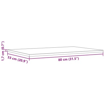 vidaXL Επιφάνειες Τραπεζιού Ορθογώνιες 3 τεμ. 80x53x1,7cm Μασίφ Πεύκο