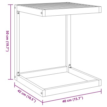 vidaXL Τραπέζι Γ 42x40x50cm από Μασίφ Ξύλο Ακακίας 1 τεμ.