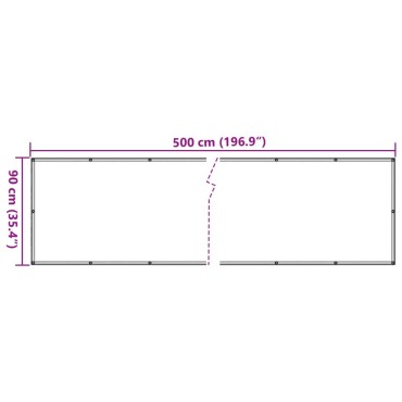 vidaXL Περίφραξη Μπαλκονιού Εμφάνιση Πέτρας 500x90 εκ. PVC