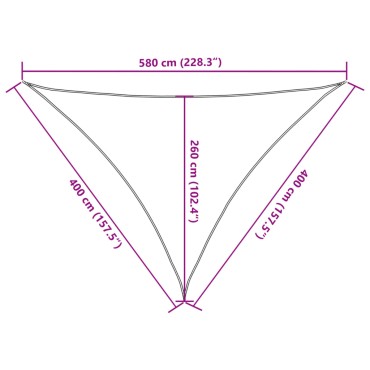 vidaXL Σκίαστρο Ιστιοπλοΐας Χρ. Άμμου 4x4x5,8μ. 100%Πολυεστέρας Oxford