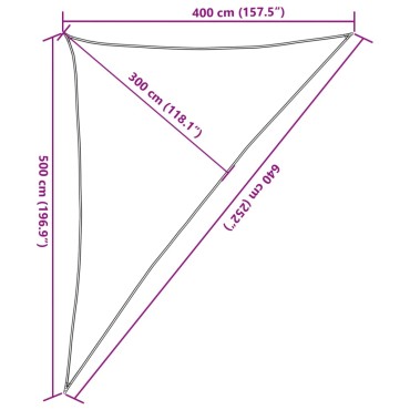 vidaXL Σκίαστρο Ιστιοπλοΐας Αν. Γκρι 4x5x6,4μ. 100% Πολυεστέρας Oxford