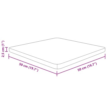 vidaXL Επιφάνεια Τραπεζιού Τετράγωνη 50x50x2,5cm Μασίφ Ξύλο Δρυς 1 τεμ.