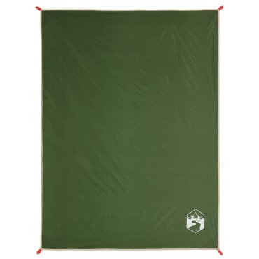 vidaXL Κουβέρτα για Πικ-Νικ με Πασσάλους Πράσινη 205 x 155 εκ.
