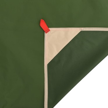 vidaXL Κουβέρτα για Πικ-Νικ με Πασσάλους Πράσινη 205 x 155 εκ.