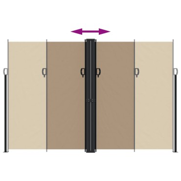 vidaXL Σκίαστρο Πλαϊνό Συρόμενο Taupe 220x1200 εκ.