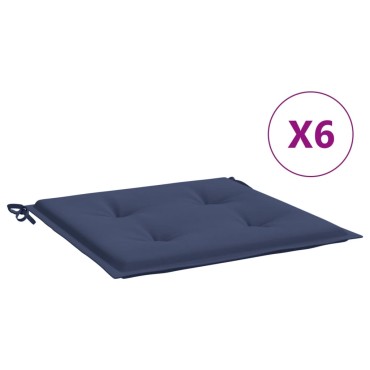 vidaXL Μαξιλάρια Παλέτας 6 τεμ. Ναυτικό Μπλε 50x50x3 εκ. Ύφασμα Oxford