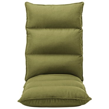 vidaXL Καρέκλα Δαπέδου Πτυσσόμενη Πράσινη Υφασμάτινη 135x50x13cm 1 τεμ.