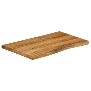 vidaXL Επιφάνεια Τραπεζιού 90x60x2,5cm Live Edge Μασίφ Ξύλο Μάνγκο 1 τεμ.