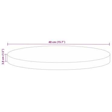 vidaXL Επιφάνεια Τραπεζιού Στρογγυλή 40x3,8cm Μασίφ Ανακυκλωμένο Ξύλο 1 τεμ.