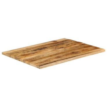 vidaXL Επιφάνεια Τραπεζιού 100x80x2,5cm Live Edge Μασίφ Ξύλο Μάνγκο 1 τεμ.