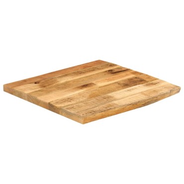 vidaXL Επιφάνεια Τραπεζιού 80x80x2,5cm Live Edge Μασίφ Ξύλο Μάνγκο 1 τεμ.