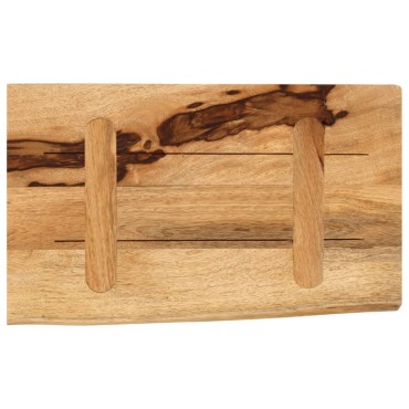 vidaXL Επιφάνεια Τραπεζιού 50x40x2,5cm Live Edge Μασίφ Ξύλο Μάνγκο 1 τεμ.