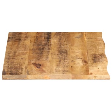 vidaXL Επιφάνεια Τραπεζιού 80x60x2,5cm Live Edge Μασίφ Ξύλο Μάνγκο 1 τεμ.