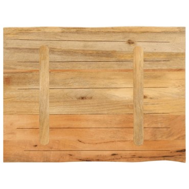 vidaXL Επιφάνεια Τραπεζιού 90x60x2,5cm Live Edge Μασίφ Ξύλο Μάνγκο 1 τεμ.