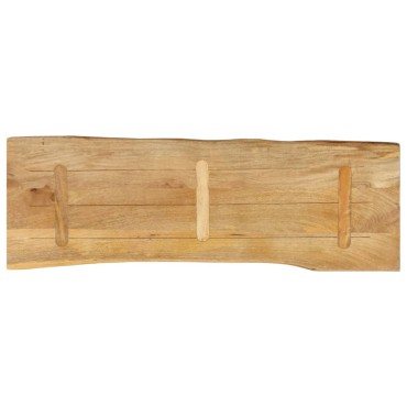 vidaXL Επιφάνεια Τραπεζιού 120x40x3,8cm Live Edge Μασίφ Ξύλο Μάνγκο 1 τεμ.